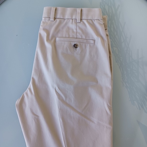 Brooks Brothers Mens Tan Advantage Chino Stretch Clark Fit Pants W36 L30 - Picture 6 of 8